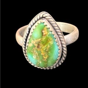 Artisan Crafted Sterling Silver and Sonoran Gold Turquoise Ring 6-9 NWOT